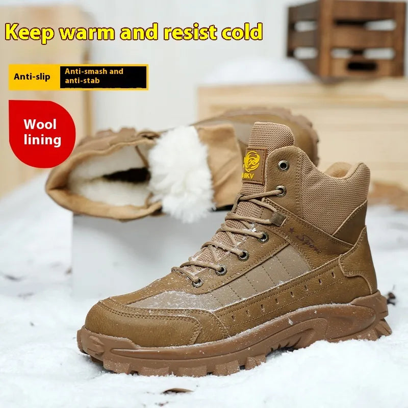 Men’s Winter Safety Work Boots with Protective Toe