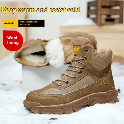 Men’s Winter Safety Work Boots with Protective Toe