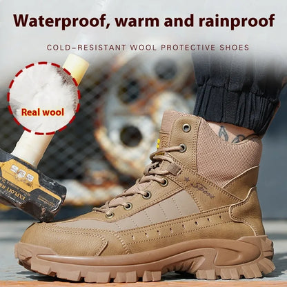 Men’s Winter Safety Work Boots with Protective Toe