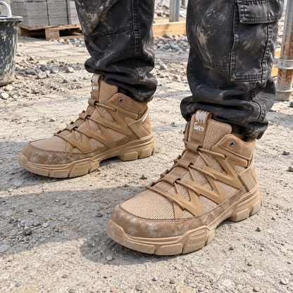 Men’s Steel Toe Safety Work Shoes – High-Top Protective Boots