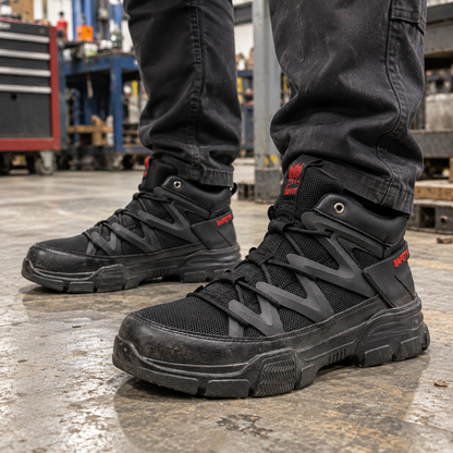 Men’s Steel Toe Safety Work Shoes – High-Top Protective Boots