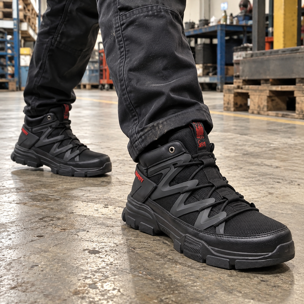 Men’s Steel Toe Safety Work Shoes – High-Top Protective Boots