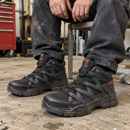 Men’s Steel Toe Safety Work Shoes – High-Top Protective Boots