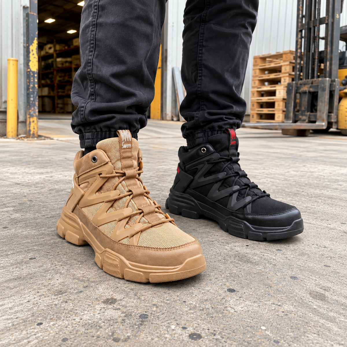 Men’s Steel Toe Safety Work Shoes – High-Top Protective Boots
