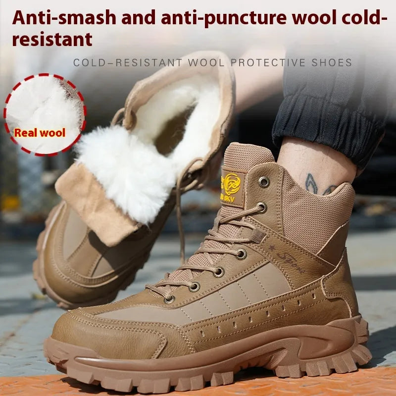 Men’s Winter Safety Work Boots with Protective Toe
