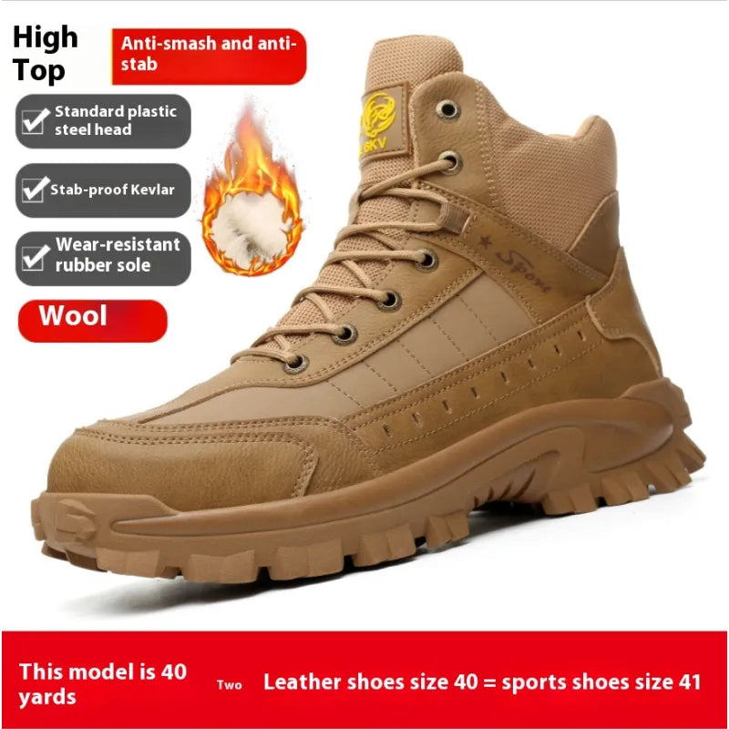 Men’s Winter Safety Work Boots with Protective Toe